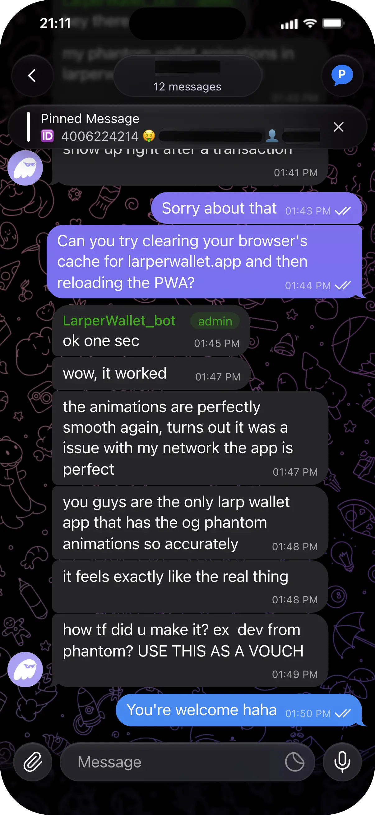 Anonymous customer vouch 8