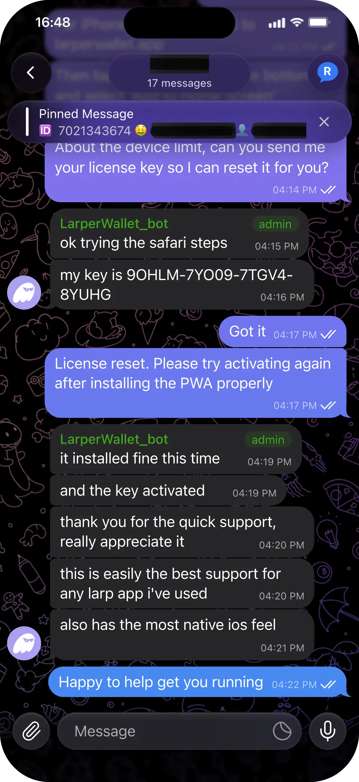 Anonymous customer vouch 10